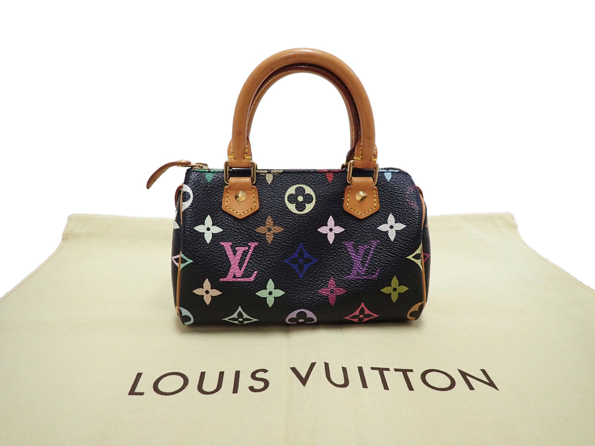 Louis Vuitton Monogram Multicolor Mini Speedy Hand Bag Black M92644 –  Bicolo1