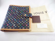 Load image into Gallery viewer, Louis Vuitton Multicolor Ring Agenda GM Diary Notebook Cover R20893 Black Noir