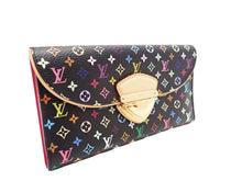 Load image into Gallery viewer, LOUIS VUITTON Monogram Multicolor Long Wallet Eugenie M93738 Black Trifold