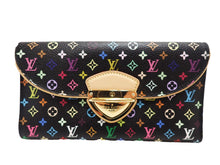 Load image into Gallery viewer, LOUIS VUITTON Monogram Multicolor Long Wallet Eugenie M93738 Black Trifold