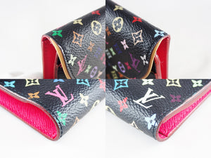 LOUIS VUITTON Monogram Multicolor Long Wallet Eugenie M93738 Black Trifold