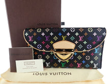 Load image into Gallery viewer, LOUIS VUITTON Monogram Multicolor Long Wallet Eugenie M93738 Black Trifold