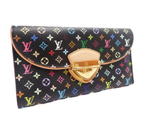 Load image into Gallery viewer, LOUIS VUITTON Monogram Multicolor Long Wallet Eugenie M93738 Black Trifold