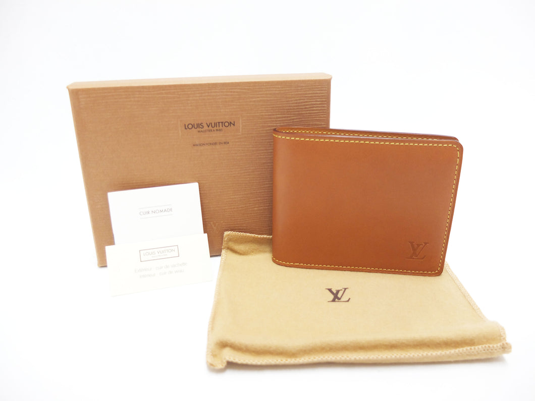 LOUIS VUITTON Nomade Wallet Bi-fold Billets 6 Credit M85015 Men's Leather