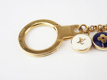 Load image into Gallery viewer, Louis Vuitton Key Ring Bag Charm Pastilles Chain Gold Tone Multicolor Blue