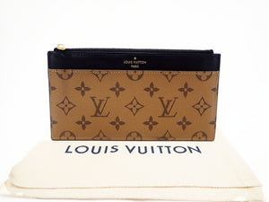 LOUIS VUITTON Long Wallet Monogram Reverse Slim Purse M80390 Zipper