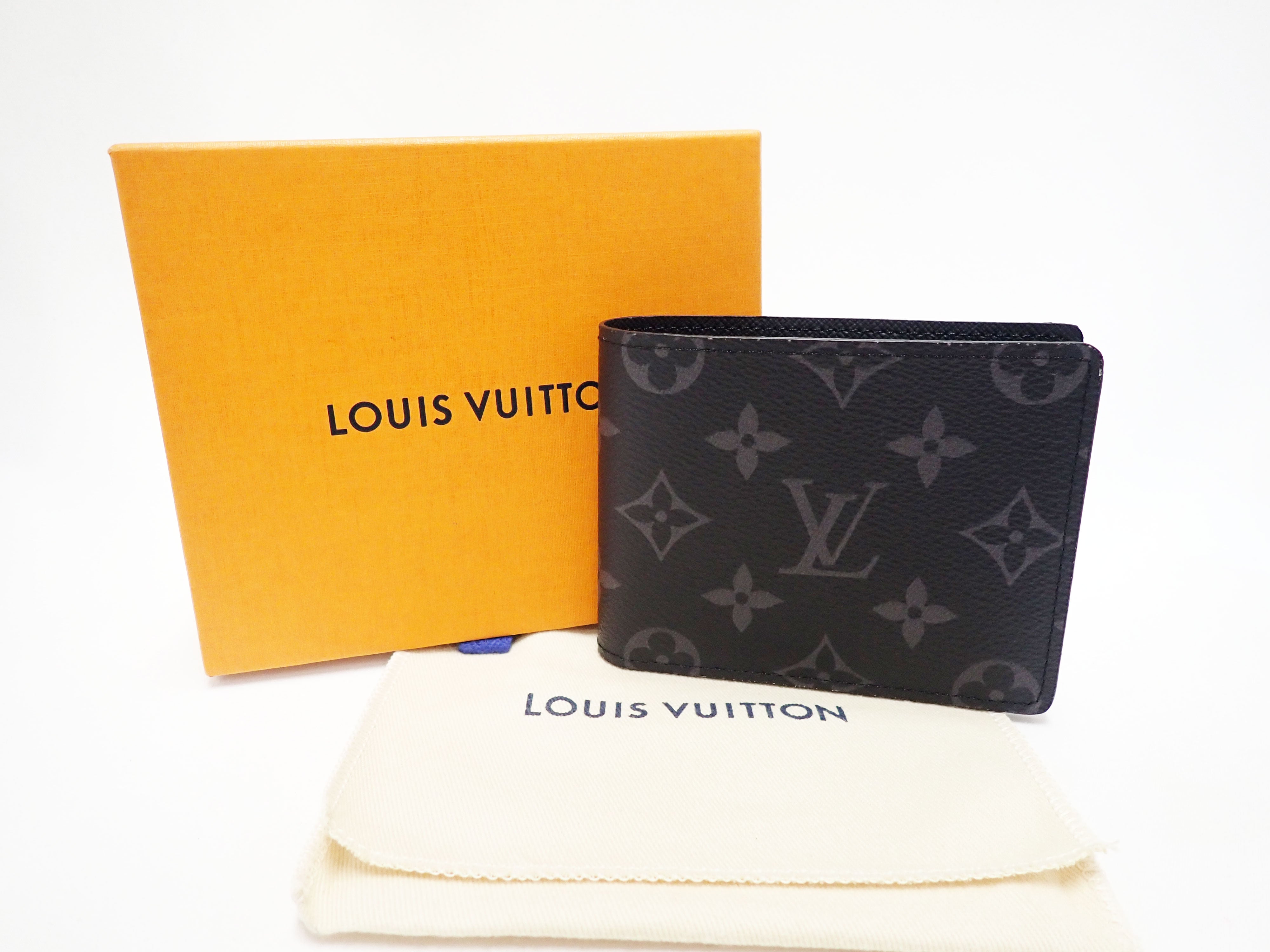 Louis Vuitton Bifold Wallet Multiple M30383 Men's Blue Rare