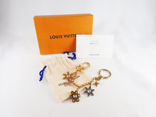 Load image into Gallery viewer, Louis Vuitton Bijoux Sac Chain Key Ring Bag Charm Gold Tone M80245 Snow Flake