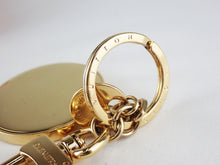 Load image into Gallery viewer, Louis Vuitton Chain Key Ring Bag Charm Gold Tone M37374 LV Circle Logo