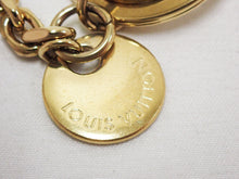 Load image into Gallery viewer, Louis Vuitton Chain Key Ring Bag Charm Gold Tone M37374 LV Circle Logo