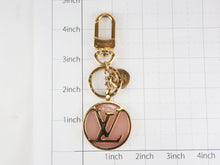 Load image into Gallery viewer, Louis Vuitton Chain Key Ring Bag Charm Gold Tone M37374 LV Circle Logo