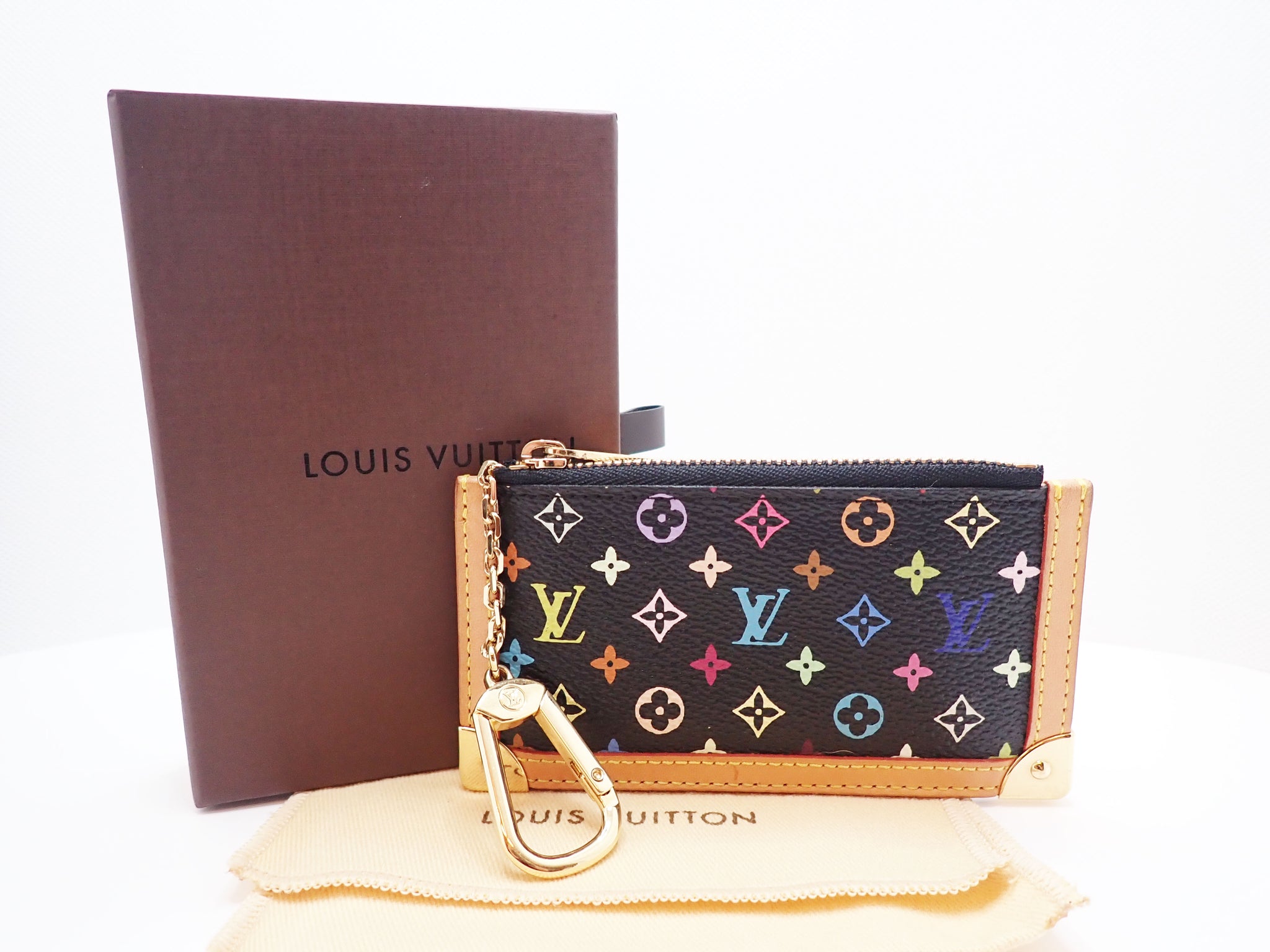 Louis Vuitton Monogram Multicolor Key Cles Pochette Pouch Card