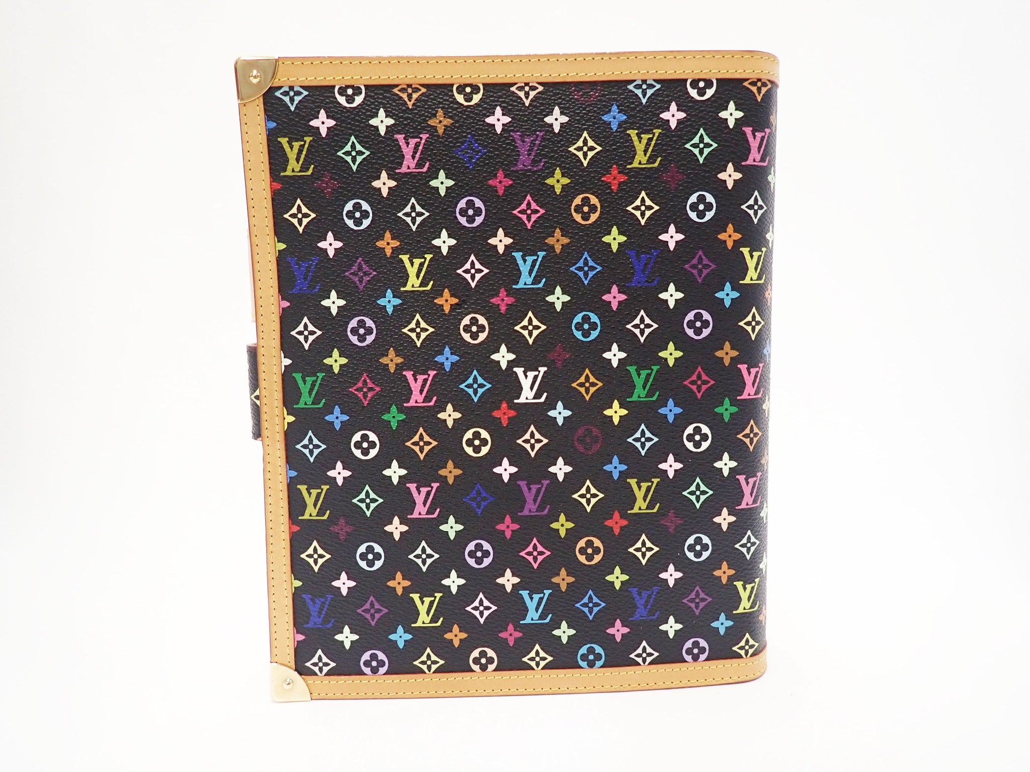 Louis Vuitton Multicolor Agenda GM Diary Notebook Cover R20893 Black N –  Bicolo1