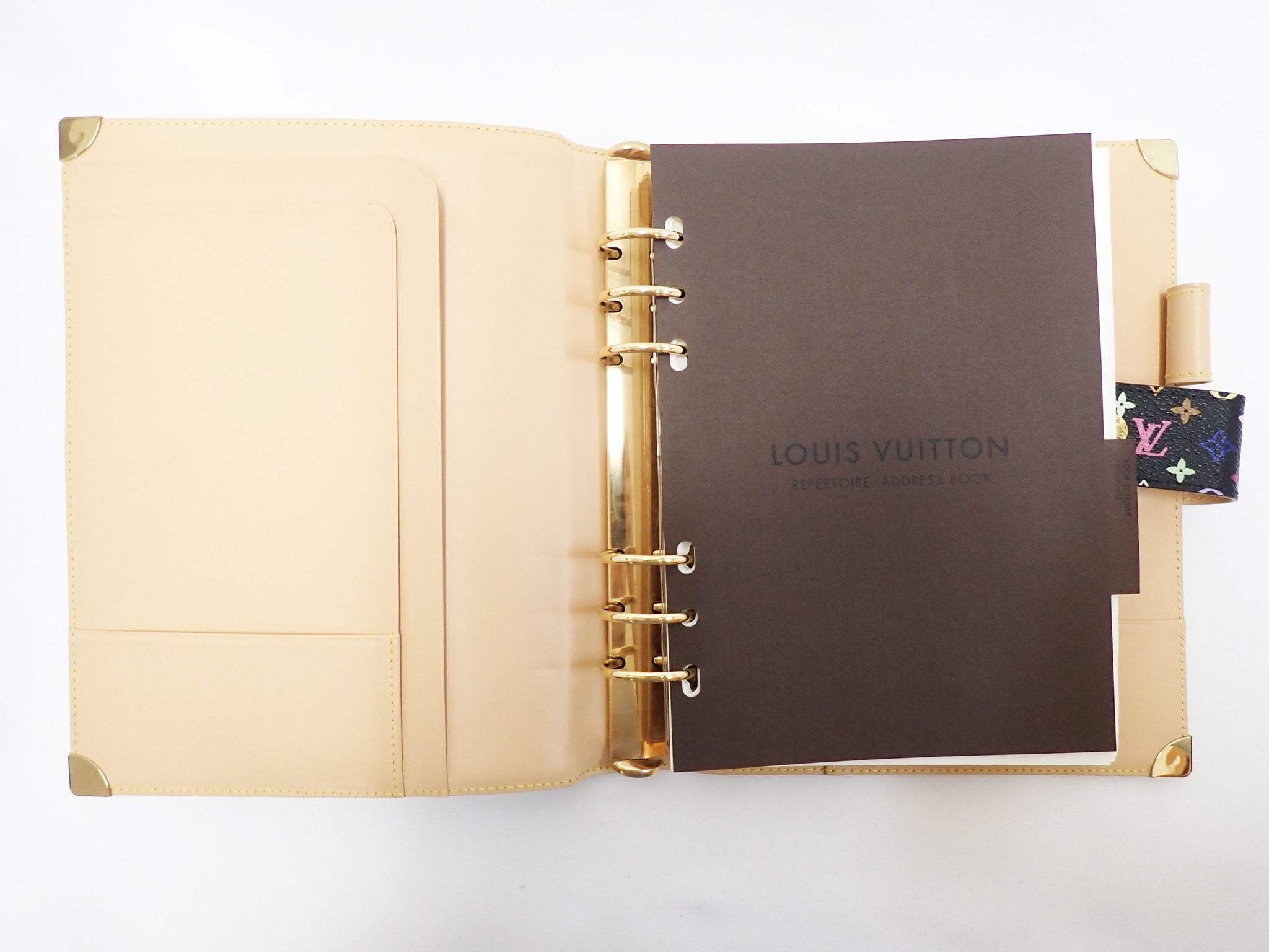 Louis Vuitton Multicolor Agenda GM Diary Notebook Cover R20893 Black N –  Bicolo1