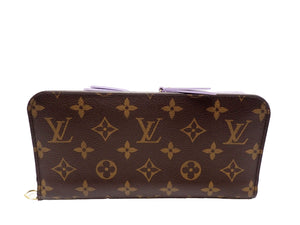 Louis Vuitton Long Monogram Wallet Insolite M60605 Light Purple Purse Browns